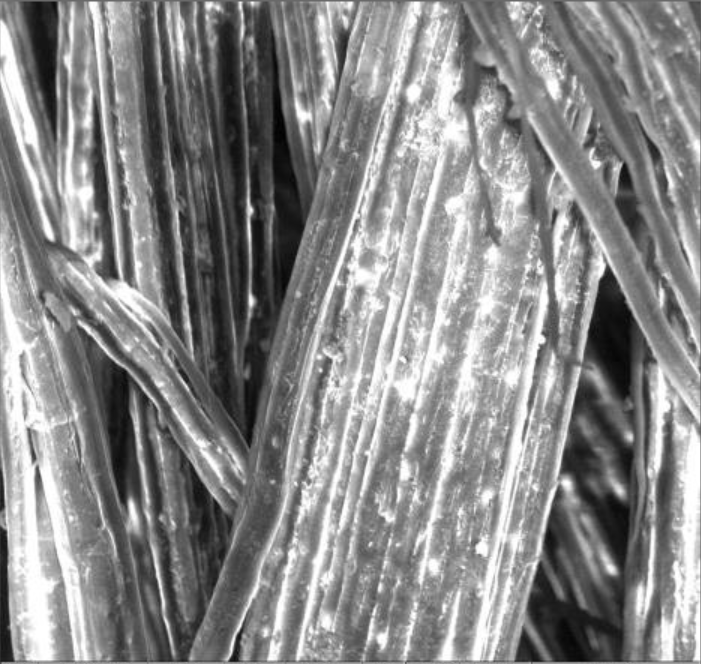 Jute cellulose fiber close up